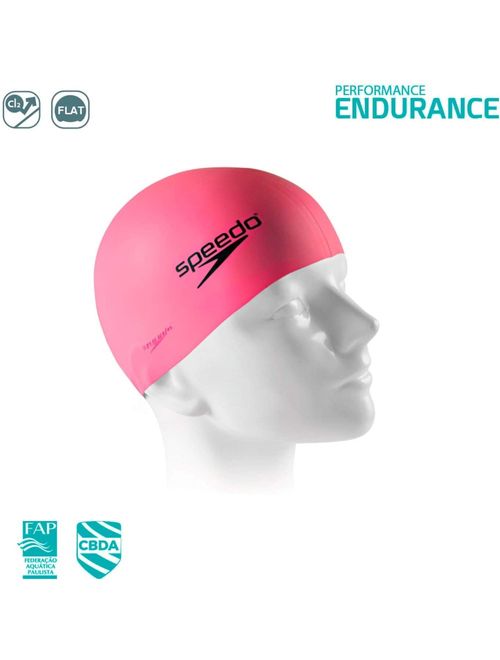 Touca De Natação Speedo Silicone Lisa Unissex - Rosa Claro