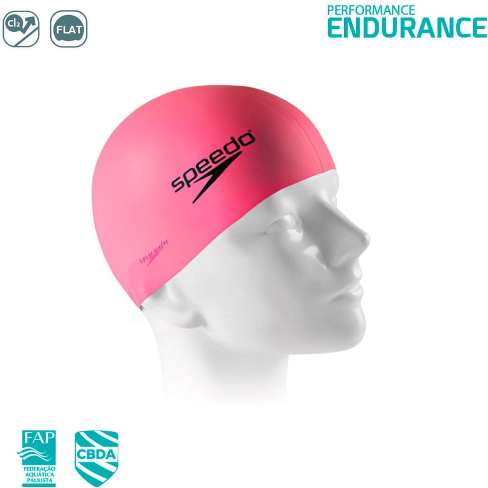 Touca De Natação Speedo Silicone Lisa Unissex - Rosa Claro