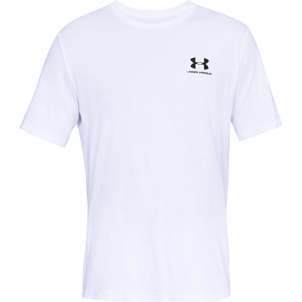 Camiseta Under Armour Sportstyle Left Chest Masculina - Branca