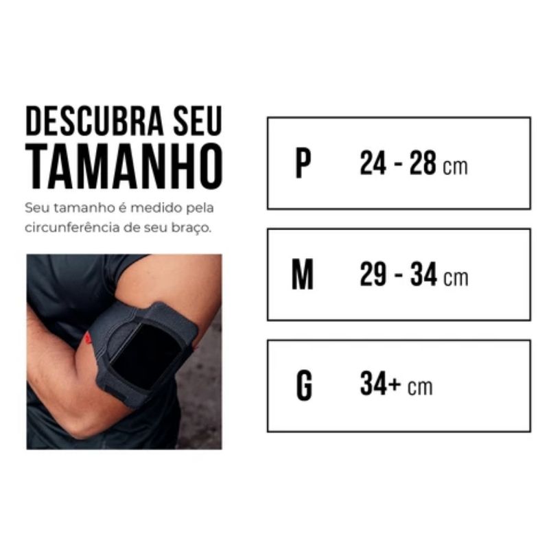 Braçadeira Para Celular Fiber Armband Unissex - Preto