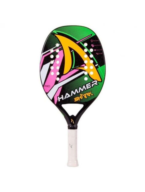 Raquete De Beach Tennis Shark Hammer 2022 Unissex - Verde/Amarela