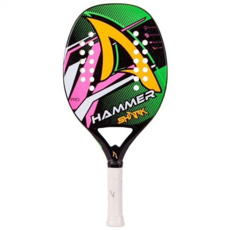 Raquete-De-Beach-Tennis-Shark-Hammer-2022-Unissex---Verde-Amarela