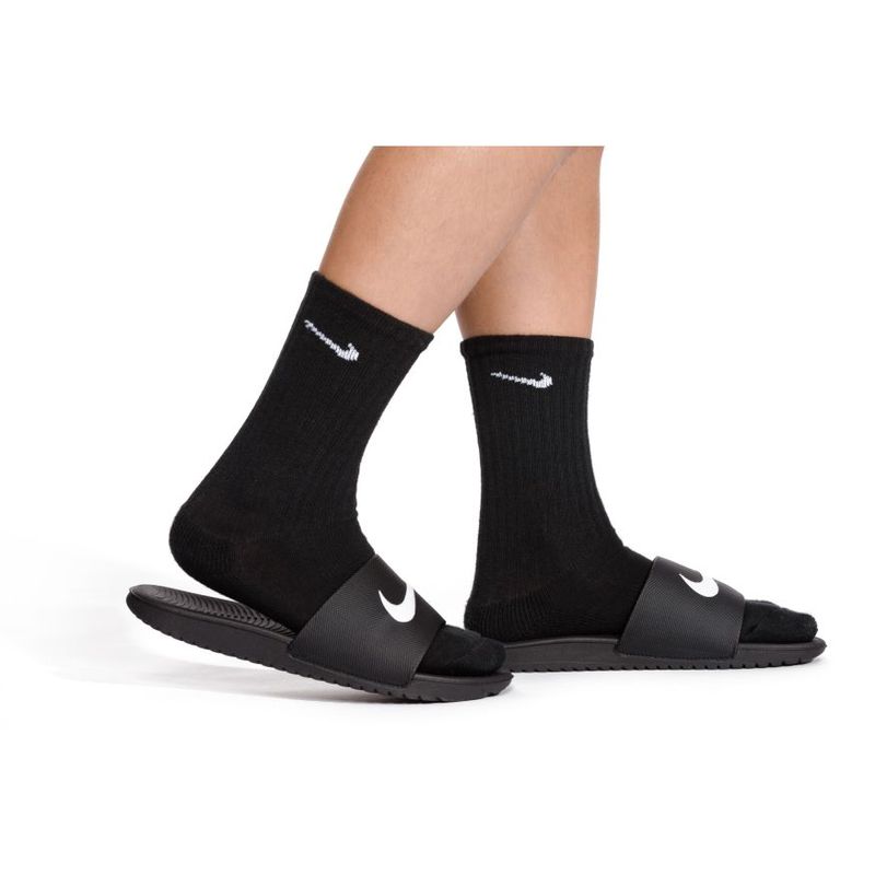 Chinelo-Nike-Kawa-Slide-Gs-Ps-Infantil---Preto-Branco