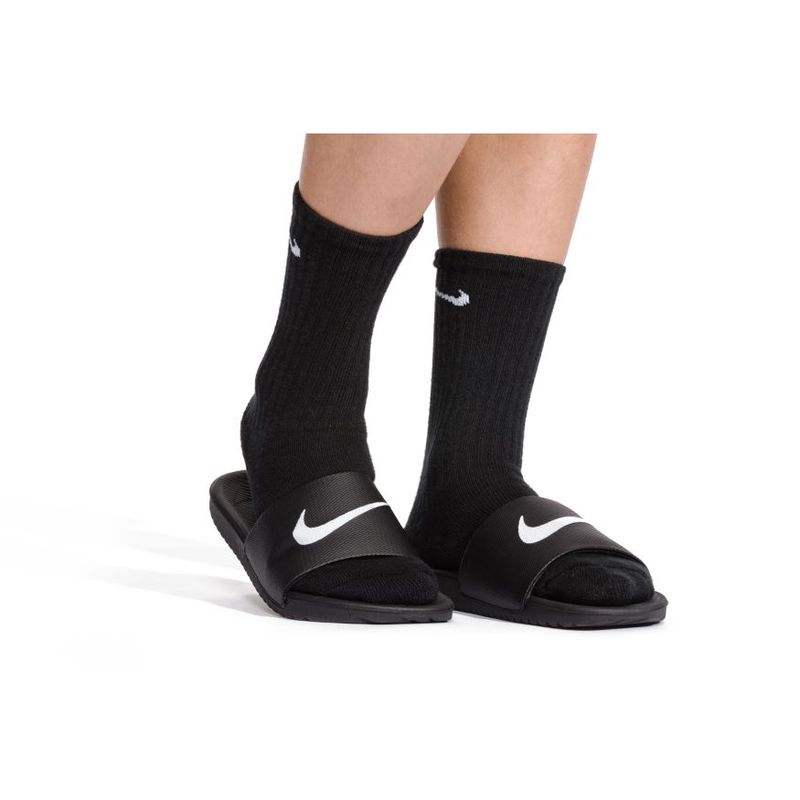 Chinelo Nike Kawa Slide Gs/Ps Infantil - Preto/Branco