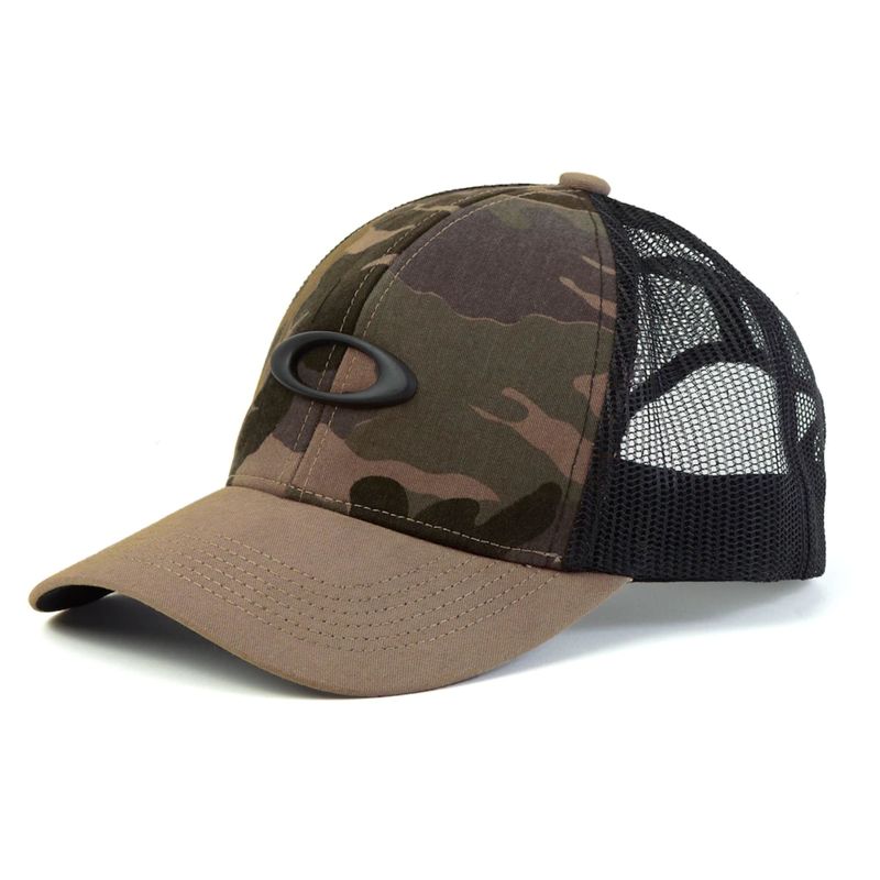 Bone-Oakley-Metal-Ellipse-Camo-Masculino---Caqui