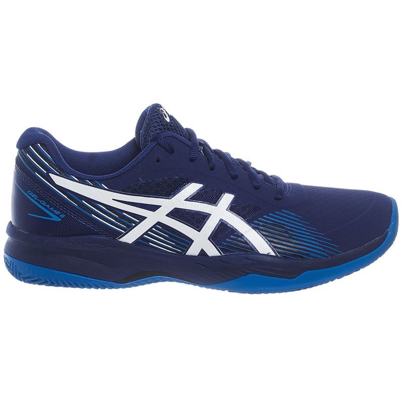 Tenis-Asics-Gel-Game-8-Clay-Oc-Masculino---Azul-Marinho-Branco