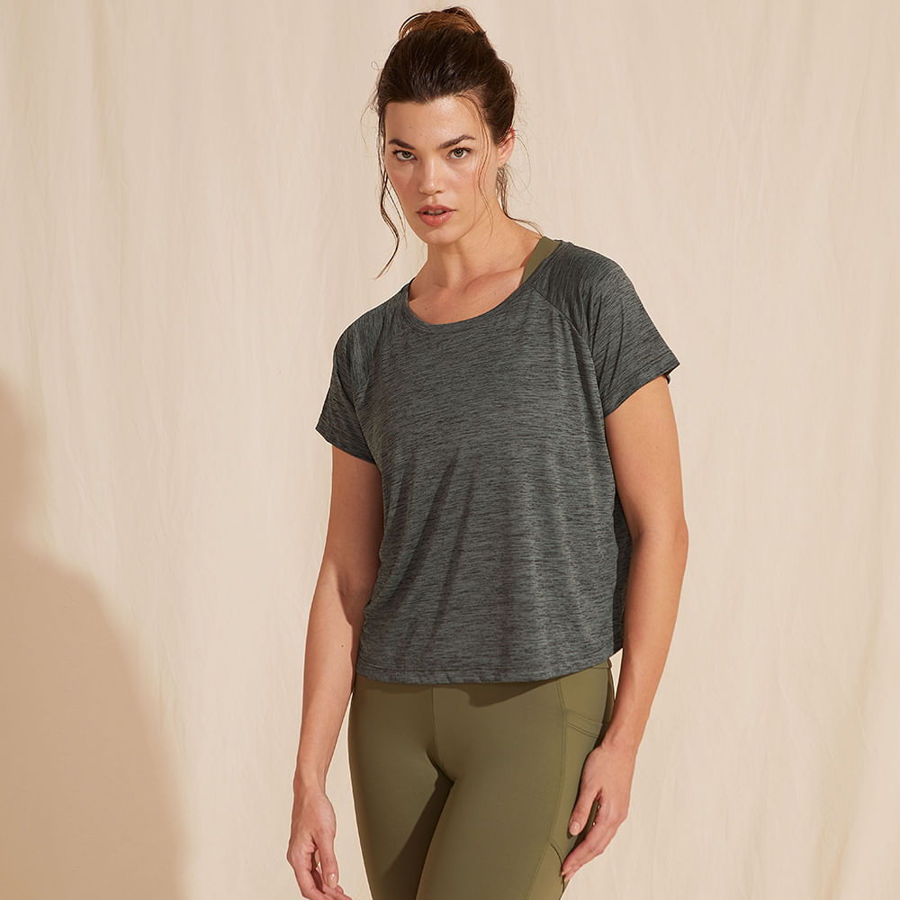 Camiseta Raglan Dry Uv Alba - Mescla