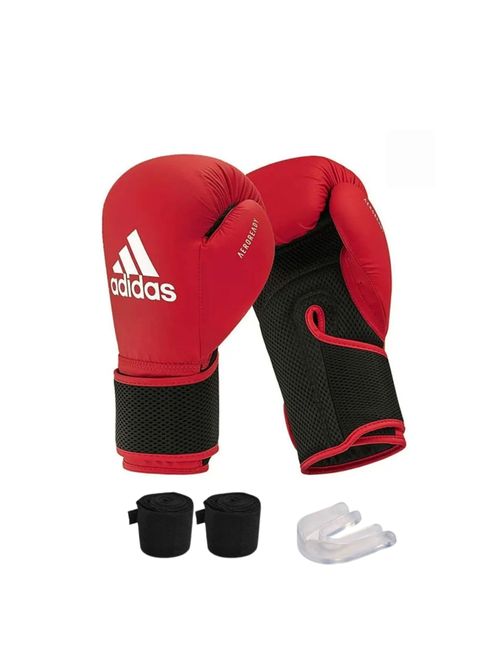 Kit Luva De Boxe Adidas Hybrid 25 Unissex - Vermelha