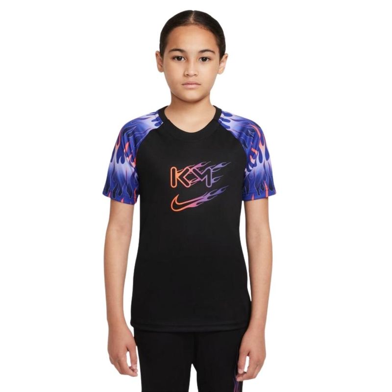 Camiseta-Nike-Dri-Fit-Kylian-Mbappe-Infantil---Preta