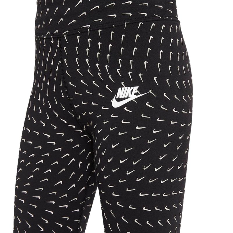 Calça Nike Sportswear Essential Infantil - Preta/Branca - Bayard Esportes