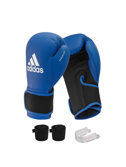 Kit Luva De Boxe Adidas Hybrid 25 Unissex - Azul