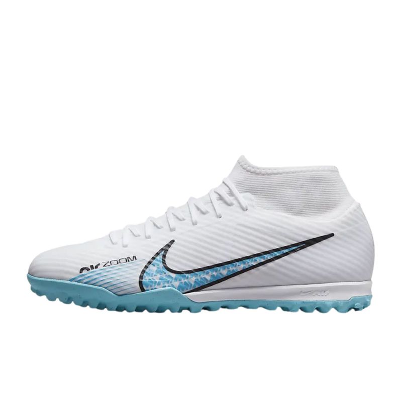 Chuteira da nike hot sale azul com branco