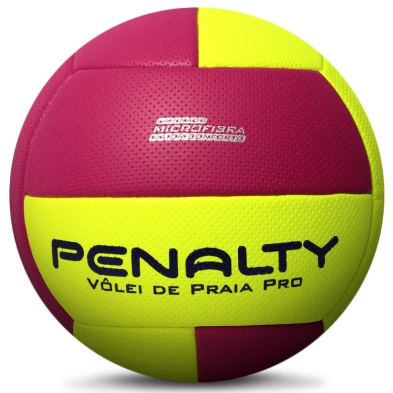 Bola-De-Volei-De-Praia-Penalty-Pro-X-Unissex---Amarela-Roxa