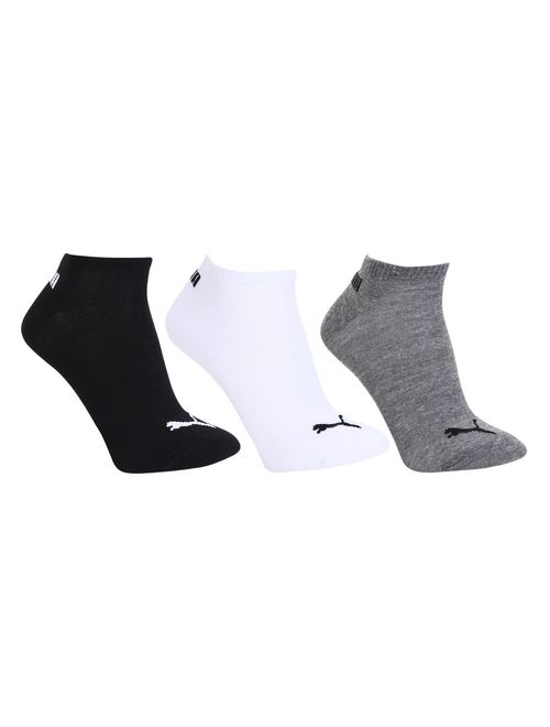 Kit Meia Cano Curto Puma 3 Pares Infantil - Branca/ Mescla