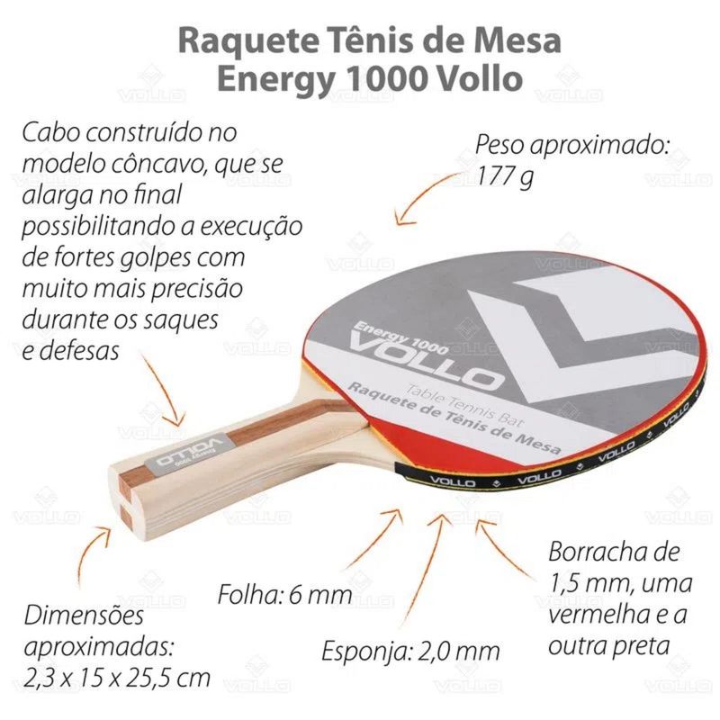 Raquete-De-Tenis-De-Mesa-Vollo-Energy-1000-Unissex---Madeira