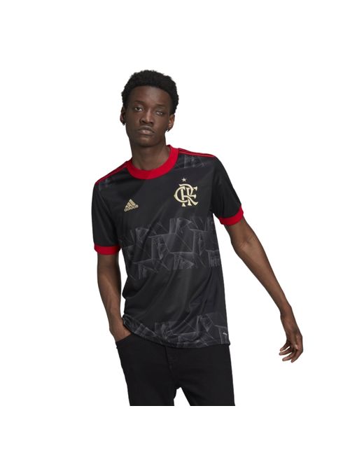 Camisa Flamengo III 21 Adidas Masculina - Preta/Vermelha