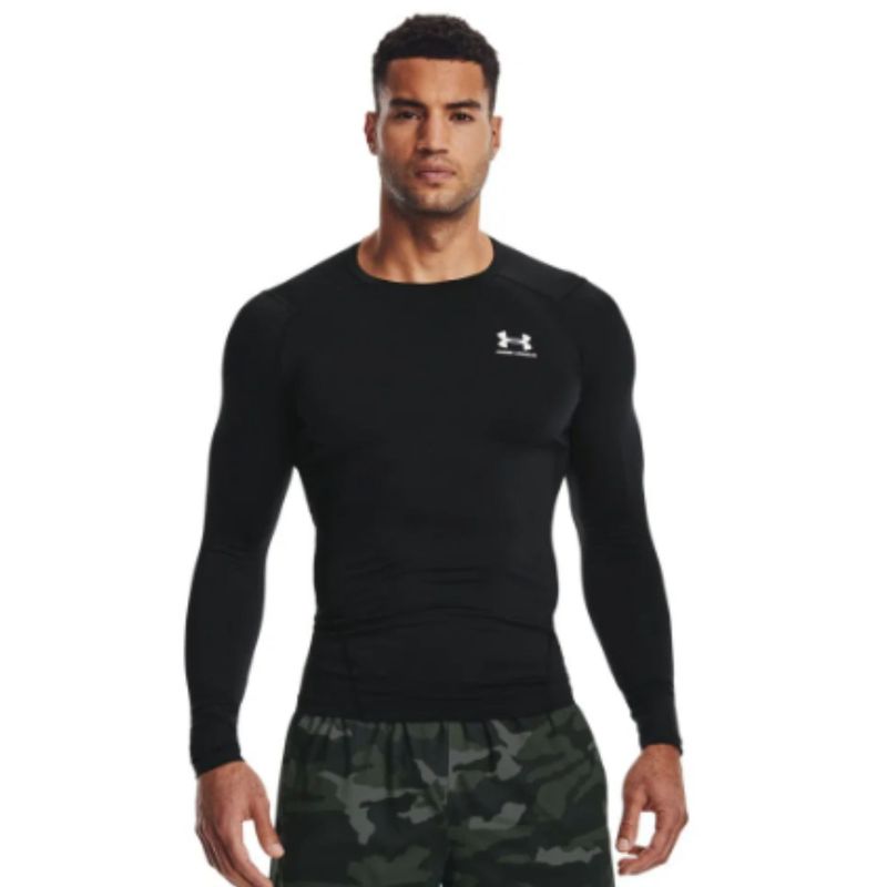 Camiseta De Compressão Under Armour Hg Comp Ls Masculina - Preta