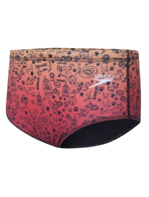 Sunga Tradicional Speedo Degradê Pets Infantil - Laranja