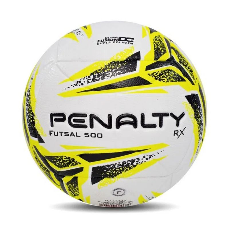 Bola-Penalty-Futsal-Rx-500-Xxiii-Unissex---Branca-Amarela