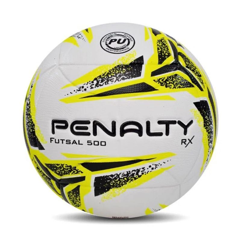 Bola-Penalty-Futsal-Rx-500-Xxiii-Unissex---Branca-Amarela