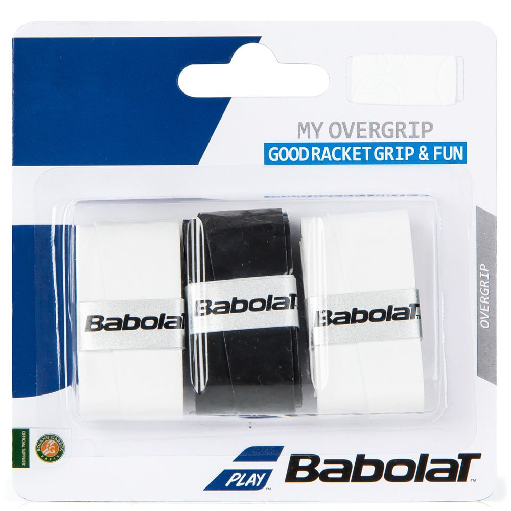 Overgrip Babolat My Overgrip 3 Unidades Unissex - Preto/Branco