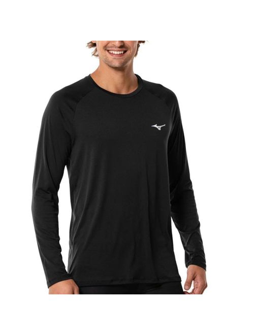 Camiseta Manga Longa Mizuno Pro Uv Masculina - Preta