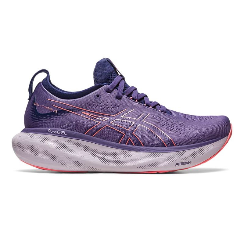 Tênis Asics Gel-Nimbus 25 Feminino - Roxo/Coral