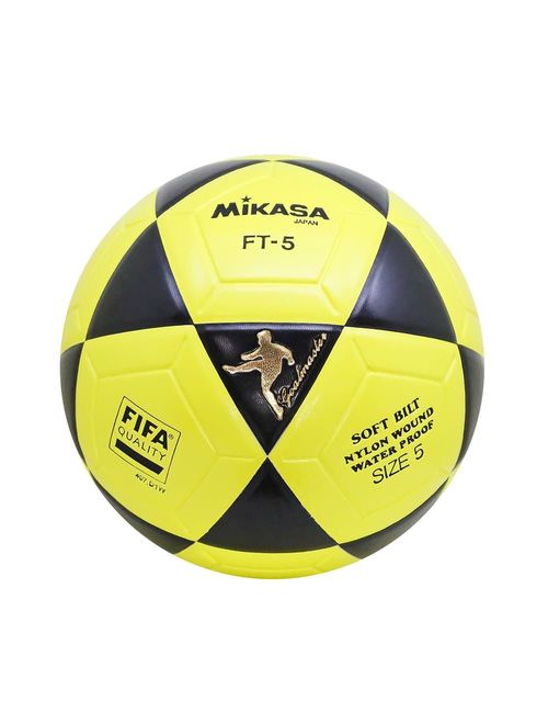 Bola Futevôlei Mikasa Ft5 Padrão Fifa Unissex - Amarela/Preta