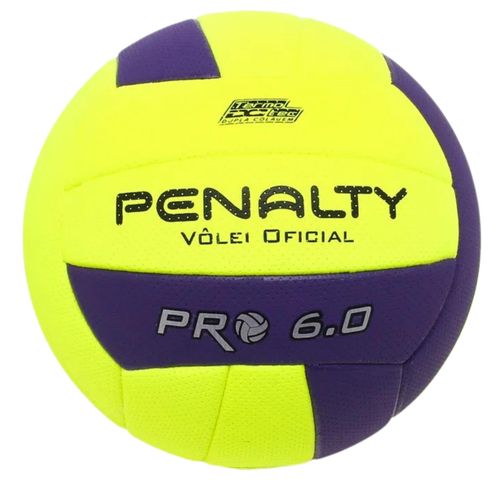 Bola Vôlei Penalty 6.0 Pro X Unissex - Amarela/Roxa