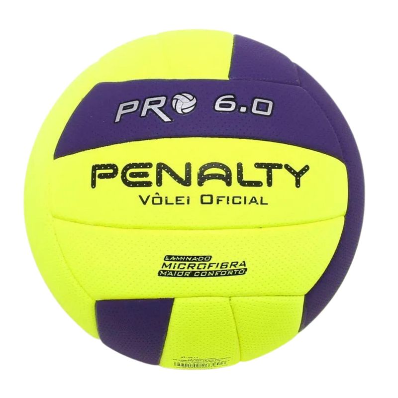 Bola-Volei-Penalty-6.0-Pro-X-Unissex---Amararela-Roxa