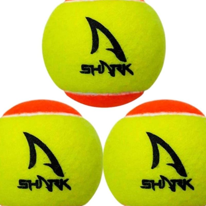 Bola-de-Beach-Tennis-Shark-Pack-Com-3-Unidades---Unissex---Amarelo-Laranja