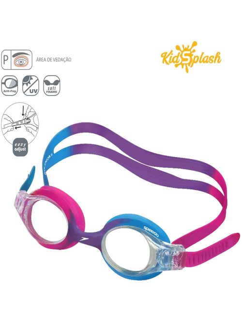 Óculos De Natação Speedo Quick Jr Ii Infantil - Mescla Rosa/Cristal