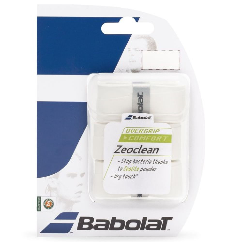Overgrip Babolat Zeoclean X3 Unissex - Branco