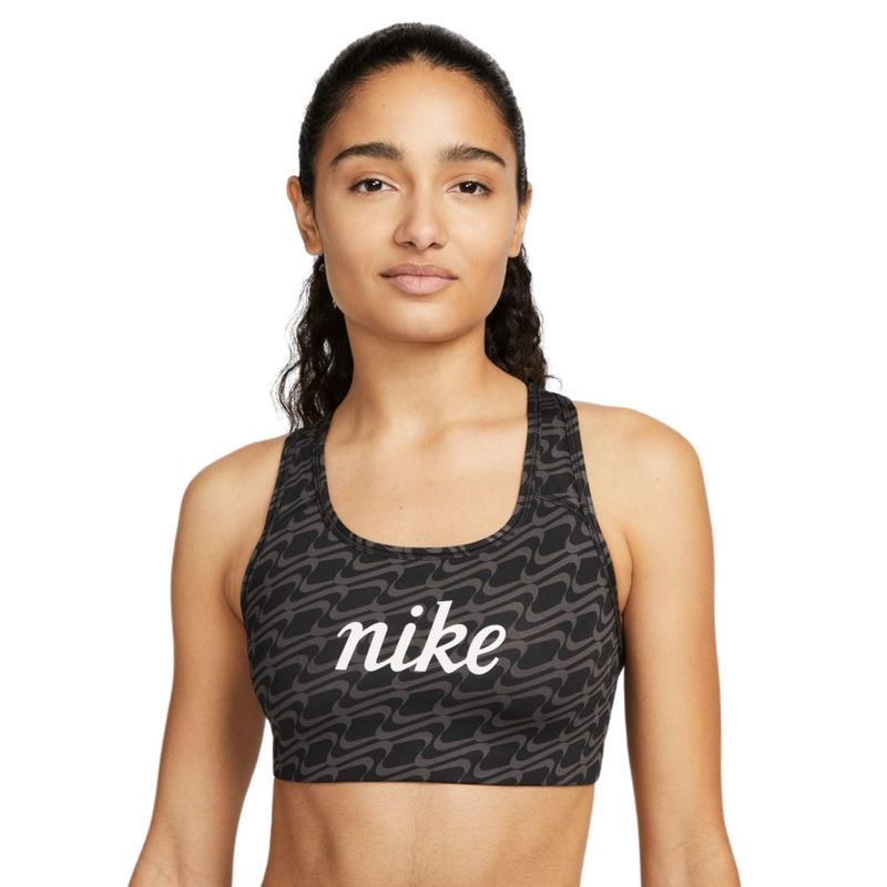 Top nike swoosh icon clash preto feminino :: Amil Esportes