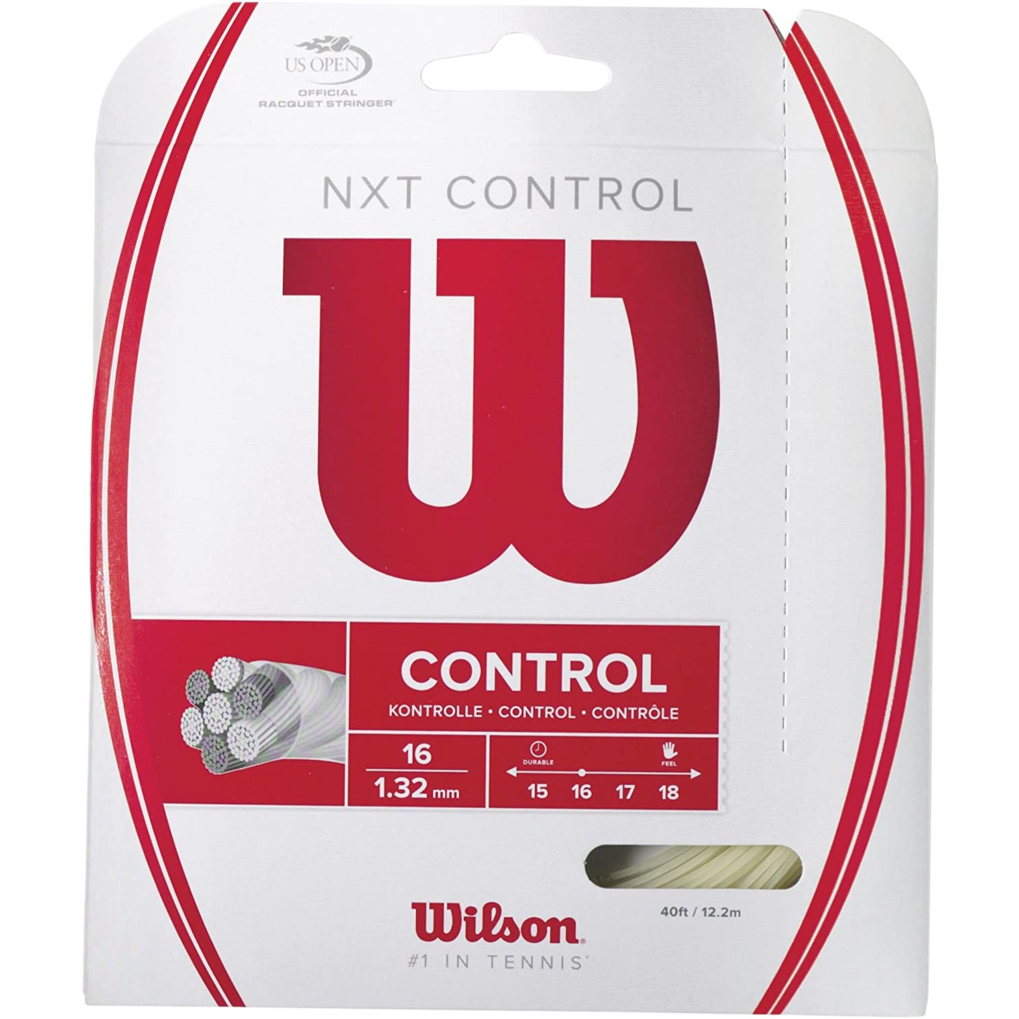 Corda Para Raquete Wilson Nxt Control 16 Unissex - Branca