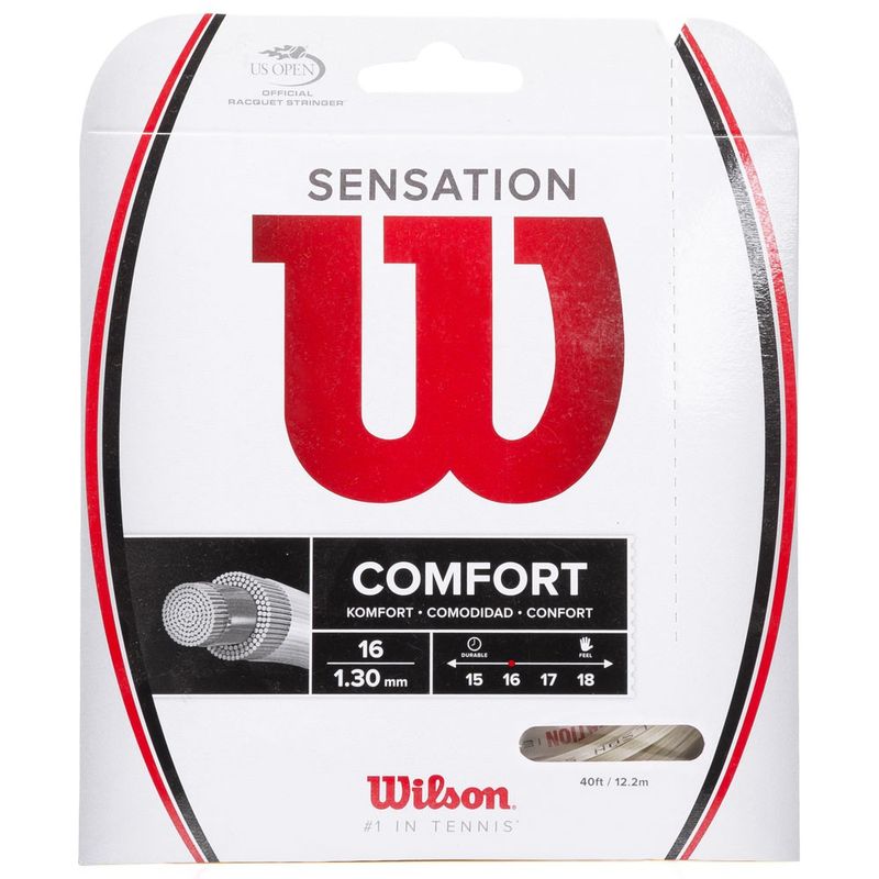 Corda-Para-Raquete-Wilson-Sensation-16L-Cartela-Set-Individual-Unissex---Branca