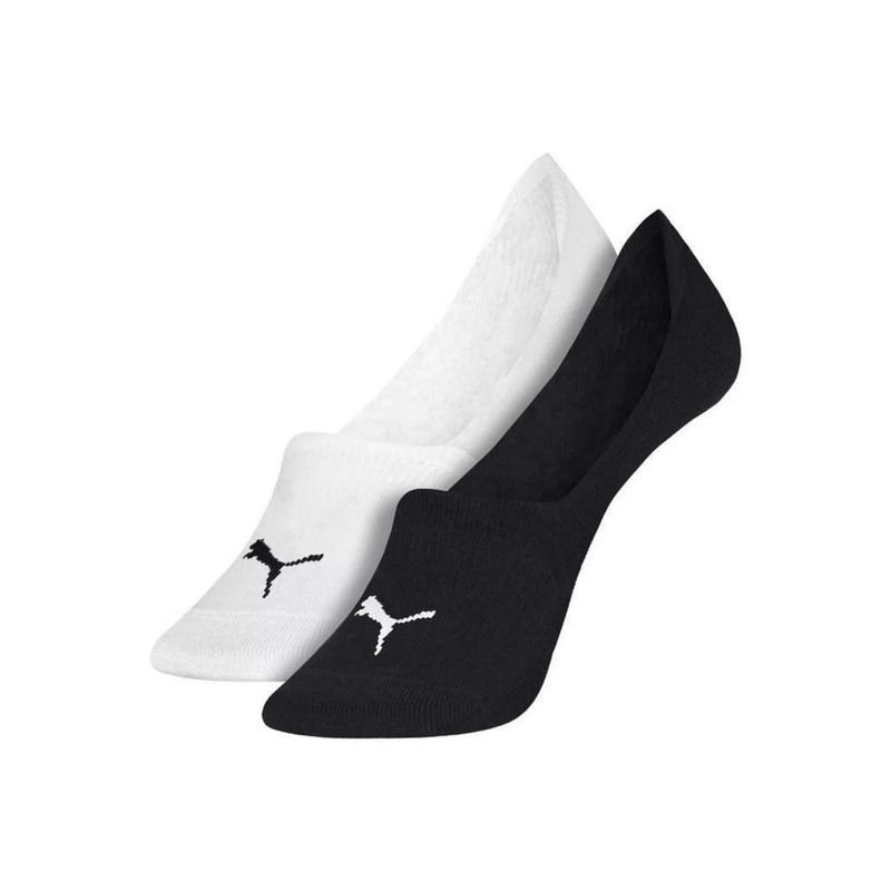 Kit-2-Pares-de-Meia-Puma--Sapatilha-Invisivel-Masculina---Branca-Preta