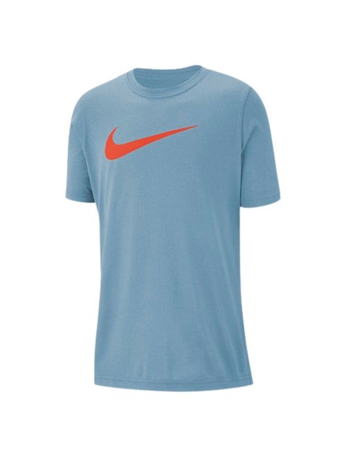 Camiseta Nike Dri-Fit Swoosh Infantil - Azul Claro
