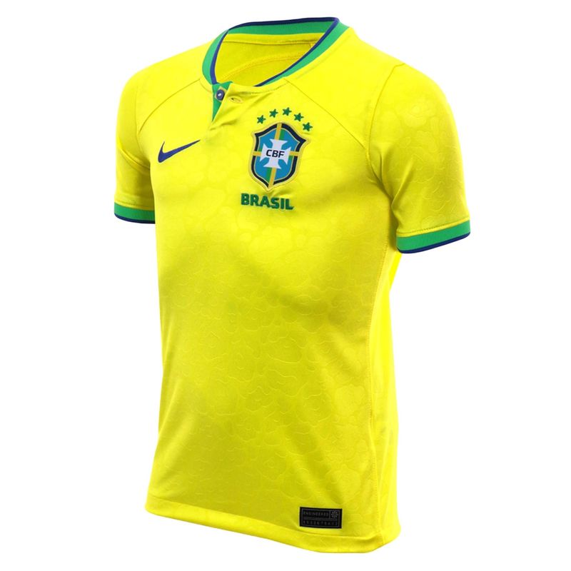Camisa Brasil CBF I 22/23 Nike Torcedor Pro Infantil - Amarela