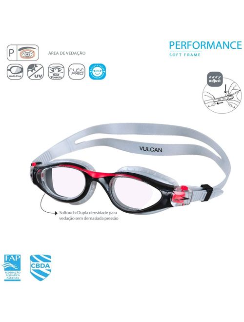 Óculos De Natação Speedo Vulcan Unissex - Prata/Transparente