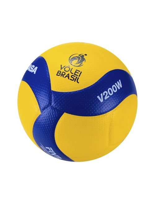 Bola Vôlei Mikasa V200W Unissex - Amarela/Azul Royal