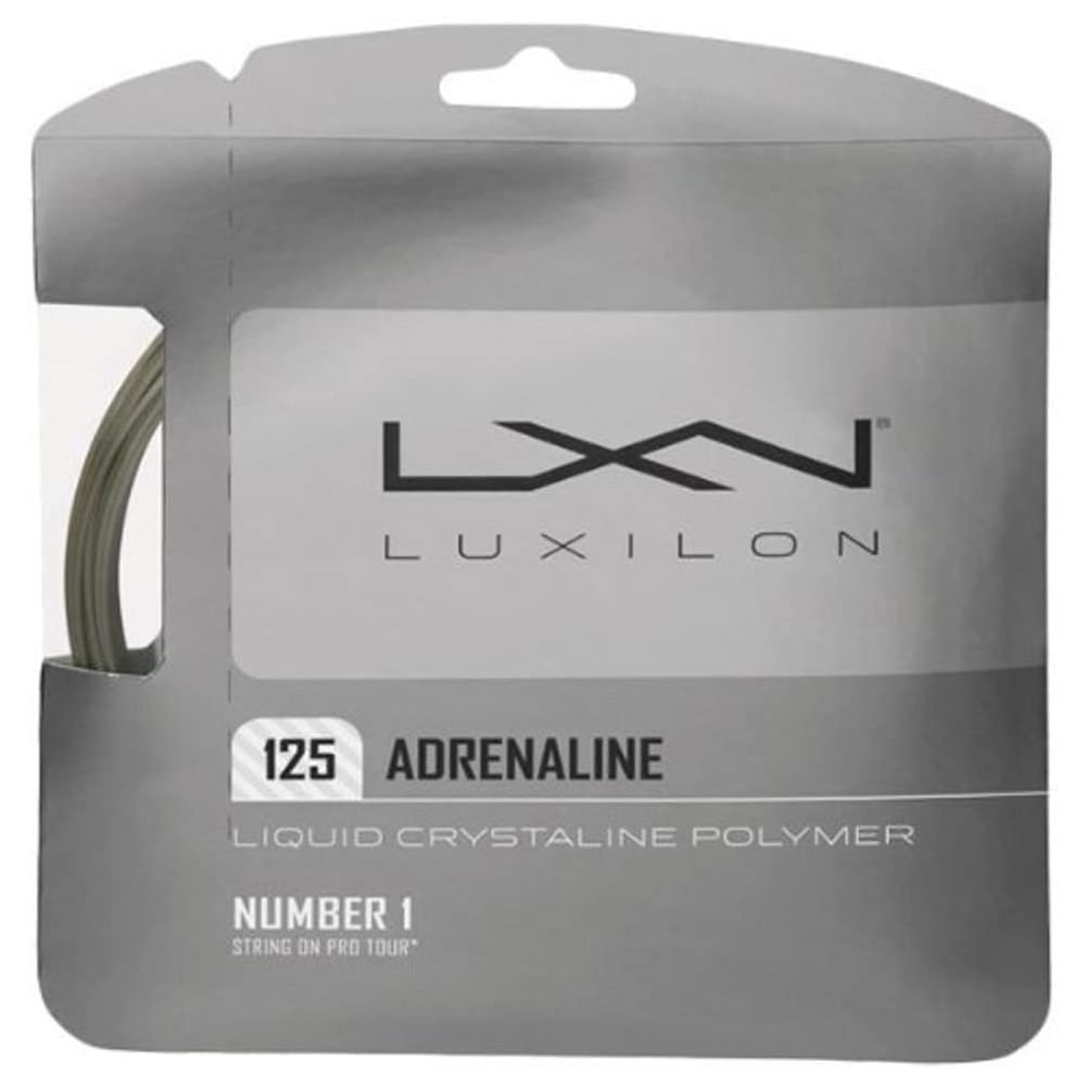 Corda Para Raquete Wilson Luxilon Adrenaline 16L 1.25Mm Cartela Set Individual Unissex - Cinza