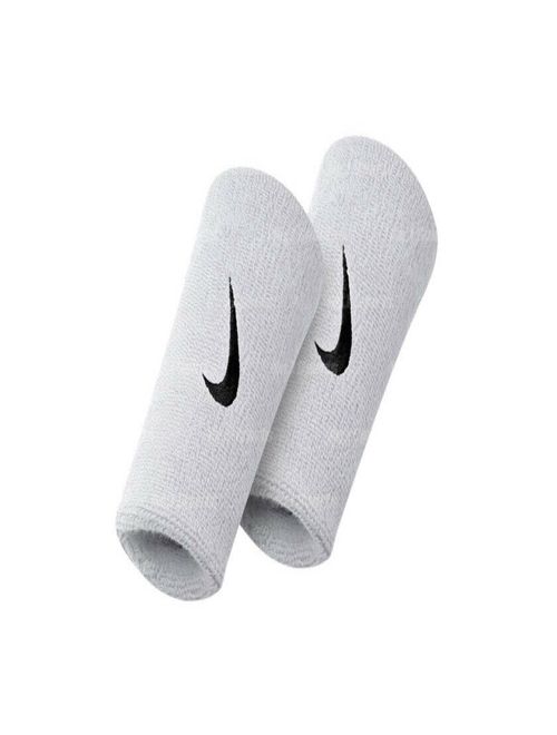 Munhequeira Nike Swoosh Wristbands Doublewide Unissex - Branca