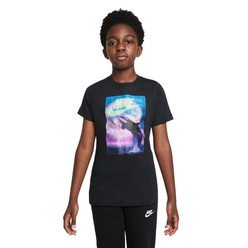Camiseta Nike Air Photo Infantil - Preta