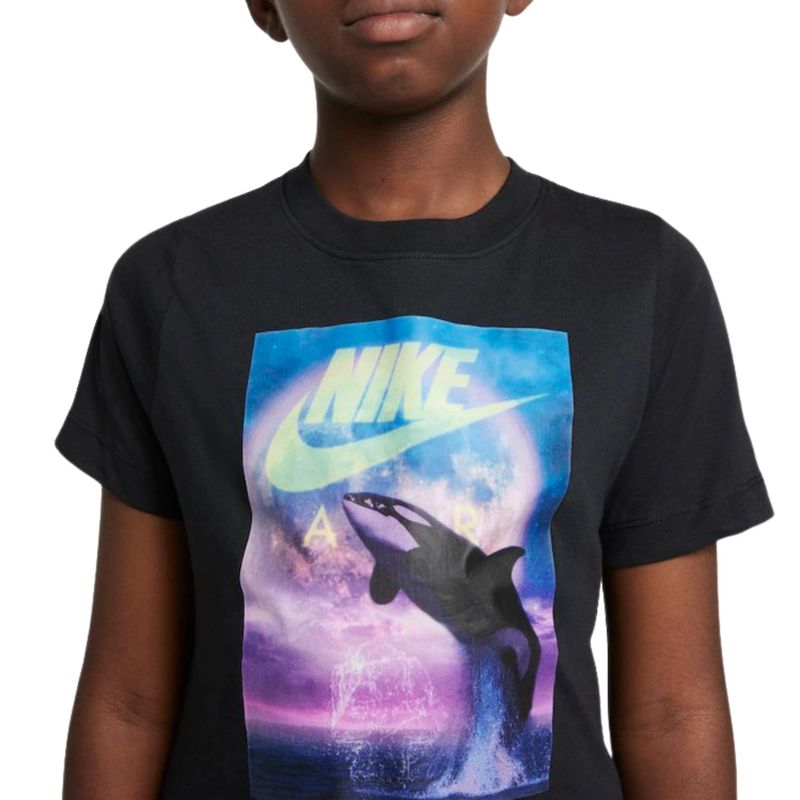 Camiseta Nike Air Photo Infantil - Preta