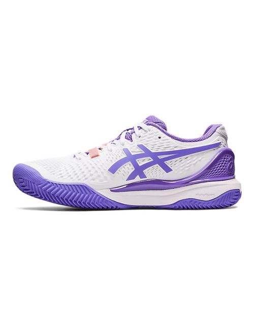 Tênis Asics Gel Resolution 9 Clay Feminino - Branco/Roxo
