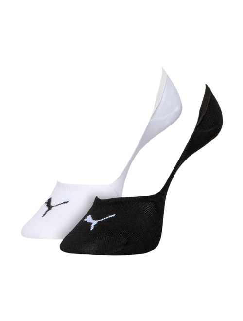 Kit Meia Sapatilha Puma Invisível 2 Pares Feminina - Branca/Preta
