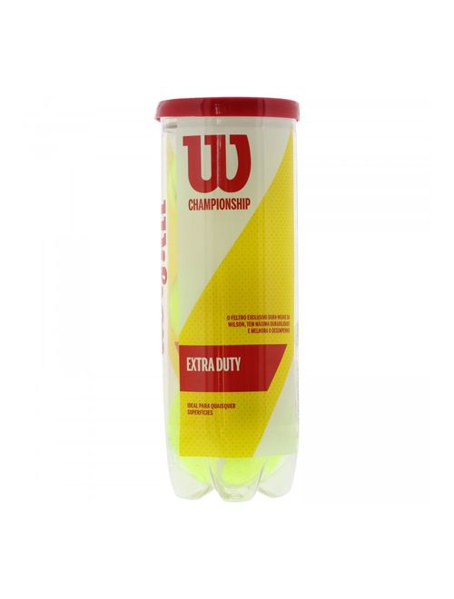 Bola de Tênis Wilson Championship Extra Duty 3 Unidades Unissex - Amarela