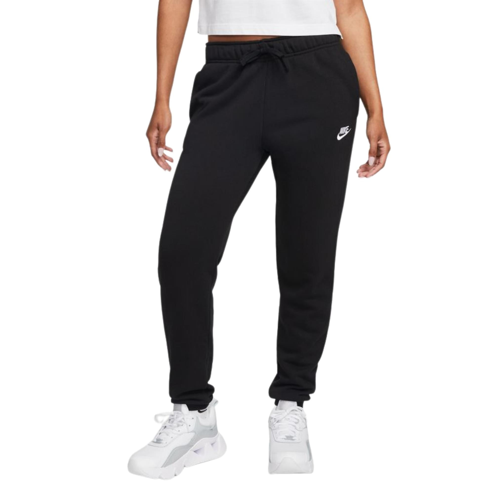 Calças de cintura média para mulher Nike Sportswear Club Fleece -  DQ5174-100 - Branco