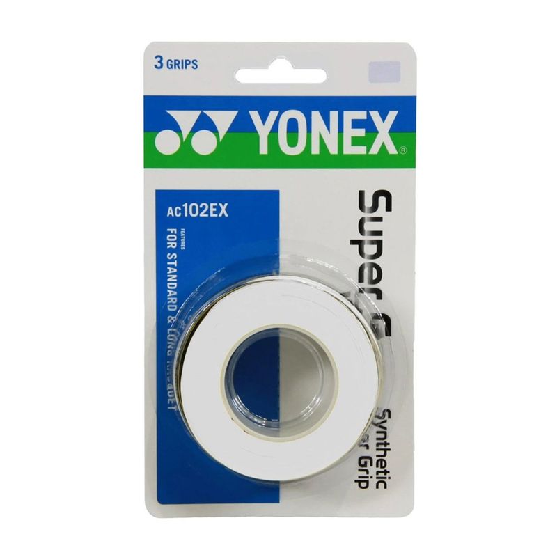 Overgrip Yonex Super Grap 3 Unidades Unissex - Branco
